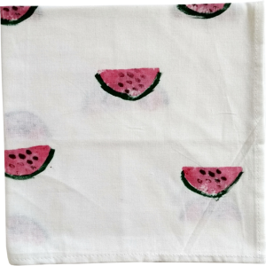 Watermelon Block Printed Napkin (set of 6)