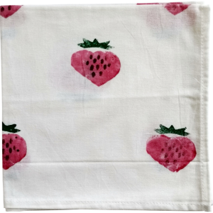 Strawberry BlockPrinted Napkin(Set of 6)